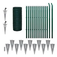 vidaXL Eurozaun Stahl 25 x 1 m Grün