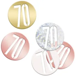 Konfetti roségold Zahl 70