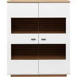 Harper Highboard 110 x 136 x 40 cm Weiß