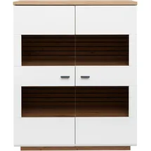 Harper Highboard 110 x 136 x 40 cm Weiß