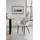 SalesFever Essgruppe, 5 tlg. 160 x 85 cm | Bezug Samt creme Gestell schwarz Tisch Naturfarben | 370018