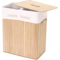 MCW Wäschekorb MCW-C21, Laundry Wäschebox Wäschesammler Wäschebehälter, Bambus 2