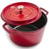 STAUB 12502406 Cast Iron Runde Cocotte, Gußeisen, Kirsche