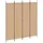 vidaXL 4-teiliger Raumteiler Beige 200 x 220 cm Stoff