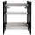 Fackelmann Waschtischunterschrank 2 Türen 52 x 60 x 24,3 cm Schwarz Matt