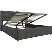 Merax Flieks Polsterbett 160x200cm, Boxspringbett Doppelbett mit Stauraum und