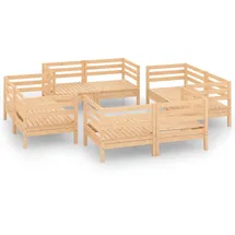 vidaXL 8-tlg. Garten-Lounge-Set Massivholz Kiefer