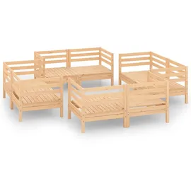 vidaXL 8-tlg. Garten-Lounge-Set Massivholz Kiefer