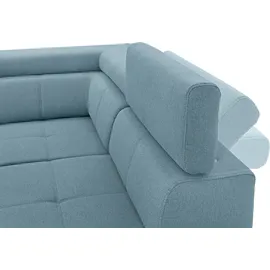 exxpo - sofa fashion Eckcouch Kunstleder 2-Sitzer Blau