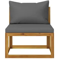 vidaXL Garten-Lounge-Set 3-tlg. natur/dunkelgrau 311854