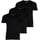 Lacoste Herren T-Shirts, 3er Pack - Essentials, V-Ausschnitt, Slim Fit, Baumwolle, einfarbig Schwarz