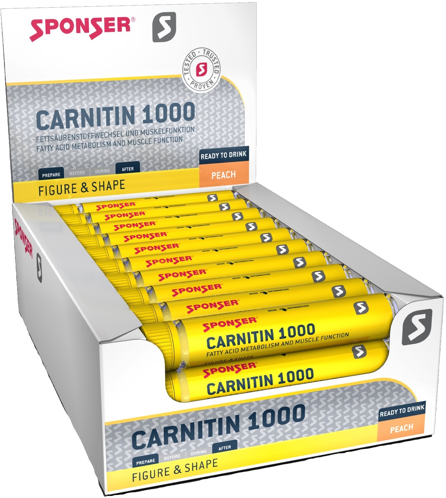 Sponser Unisex Carnitin 1000 - Pfirsich (30 x 25ml)