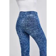 wonderjeans 7/8-Jeans WONDERJEANS, Damen, Gr. 44, Länge 26, blau denim leo, Denim/Jeans, Obermaterial: 98% Baumwolle, 2% Elasthan, gemustert, straight fit 7/8-Länge, Jeans, Figurschmeichelnder WonderStretch