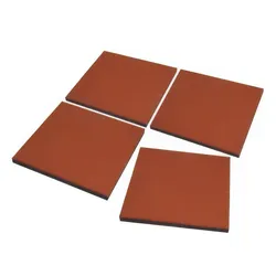 Fallschutzplatten – 50 x 50 cm braunrote Gummimatten, 2,5 cm dick, stoßdämpfend, rutschfest, wetterfest, ideal für Spielgeräte, einfache Verlegung
