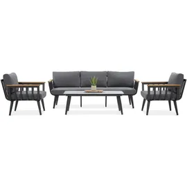 beautysofa NOVA Set 4-tlg. Dunkelgrau