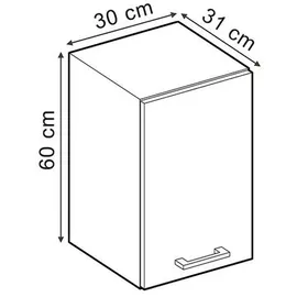 Vicco Hängeschrank R-Line 30 x 60 x 31 cm Weiß