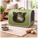 Hti-Living Katzentransporttasche Faltbar Grün