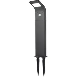 Solar-Gartenleuchte mit PIR-Bewegungsmelder, schwarz
