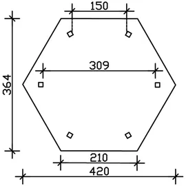 SKANHOLZ SKAN HOLZ Pavillon Colmar 2 Douglasie, lasiert in Nussbaum