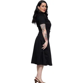 Queen Kerosin Workwear Kleid Schwarz M