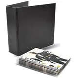 djois 3L DVD Aufbewahrung - Kombipack mit 100 DVD Hüllen & 4 DVD Ordner - Praktisches Aufbewahrungssystem - 10264, Hüllen: 162 x 188 mm. Ordner: 215 x 220 mm.