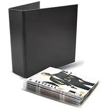 djois 3L DVD Aufbewahrung - Kombipack mit 100 DVD Hüllen & 4 DVD Ordner - Praktisches Aufbewahrungssystem - 10264, Hüllen: 162 x 188 mm. Ordner: 215 x 220 mm.