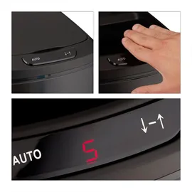 Relaxdays Sensor Mülleimer 12l, eckiger Abfalleimer mit Deckel & Inneneimer, Küche & Bad, Automatik Mülleimer, schwarz