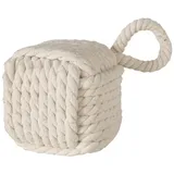 BOLTZE GRUPPE GmbH Türstopper Square Würfel quadratisch Strick mit Schlaufe, auch als Buchstütze, Fensterstopper & Türhalter beige