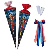 Nestler Tradition in Emotion Schultüte Justice League 70,0 cm blau/rot