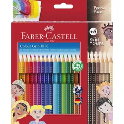 FABER-CASTELL Buntstifte Colour Grip Skin Tones Mehrfarbig