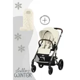 Cybex Balios S Lux Kinderwagen inkl. Snogga 2.0 Fußsack, Farbe: Seashell Beige