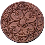 Esschert Design Gehwegplatte, Gartenfliese, Trittplatte, Terrassenplatte Motiv Klassik, rund,27.5 cm x 1,2 cm