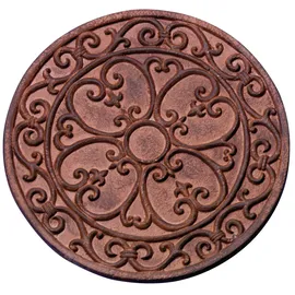 Esschert Design Gehwegplatte, Gartenfliese, Trittplatte, Terrassenplatte Motiv Klassik, rund,27.5 cm x 1,2 cm