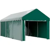 ComfortXL Fahrradgarage, Grün, Metall, 300x280x594 cm, Aufbewahrung & Schutzhüllen, Fahrradgaragen