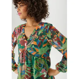 Aniston CASUAL Tunikakleid Blau/Grün/Orange 38