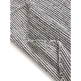 benuta Teppich Wohnzimmer Baumwollteppich Ron Beige/Schwarz ø 240 cm rund Wohnzimmerteppich Baumwolle - Beige/Schwarz