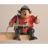 KWO Kunstgewerbe Werkstätten Räuchermann Kantenhocker Feuerwehrmann 15 cm bunt