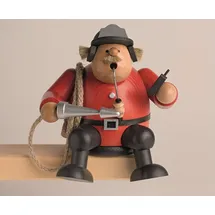 KWO Kunstgewerbe Werkstätten Räuchermann Kantenhocker Feuerwehrmann 15 cm bunt