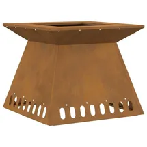 vidaXL - Feuerplatz Braun 48 X 48 X 40 Cm Witterungsbeständiger Stahl