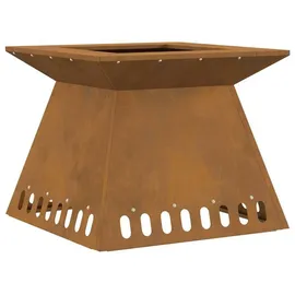 vidaXL - Feuerplatz Braun 48 X 48 X 40 Cm Witterungsbeständiger Stahl