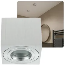 Sweet Led Aufbauleuchte 4er Set 4 eckig grau Aluminium