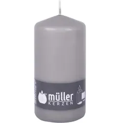 Müller Kerzen Stumpenkerze, schiefer 2011356881 , 1 Packung = 6 Stück, (Ø x H): 68 x 135 mm