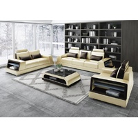 JVmoebel Sofa Sofagarnitur 3+1 Sitzer Set Design Sofas Polster Couchen Modern Sofa, Made in Europe beige
