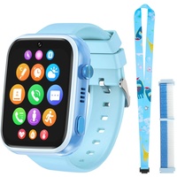 LiveGo Smartwatch für Kinder, 4G-sichere Smartwatch mit Kamera, GPS-Tracker, SOS-Appell für Kinder, 4–12 Jahre alte Schüler, Geburtstagsgeschenk für den Schultag (T45 Blau)