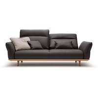 hülsta sofa 3-Sitzer hs.460, Sockel in Eiche, Füße Eiche natur, Breite 208 cm braun|grau