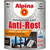 Alpina Anti-Rost Metallschutz-Lack 750 ml hammerschlag dunkelbraun