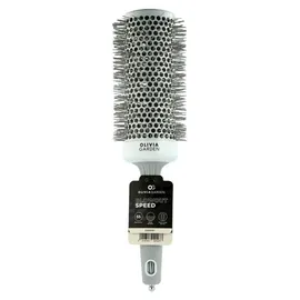 Olivia Garden Expert Blowout Speed gewellte Borsten 55 weiß & grau
