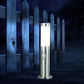 ETC Shop 2er Set Sockelleuchte, Edelstahl Bewegungsmelder, H 45 cm,