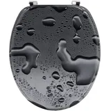Sanicomfort WC Sitz Motiv Stahl grau