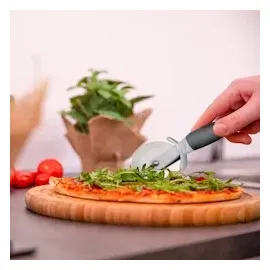 Relaxdays Pizzaschneider 2er Set Edelstahl 18,5 x 8 x 4 cm grau/silber